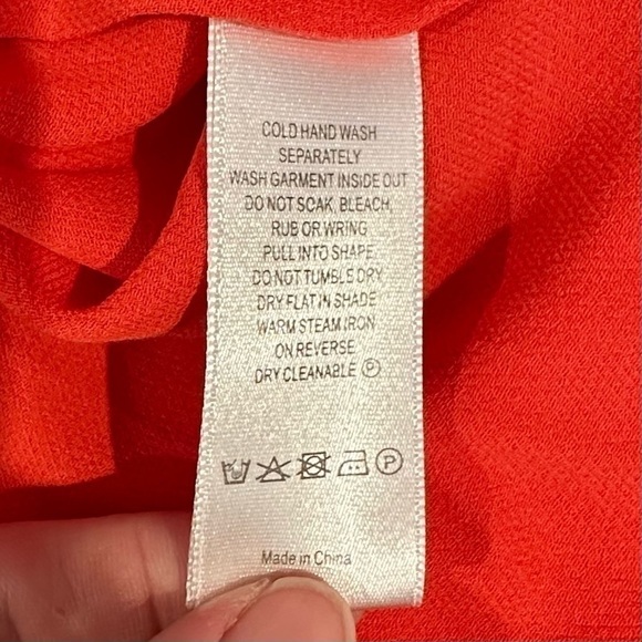 Witchery orange sleeveless top v neck work office career ladies size 14 - Picture 4 of 5